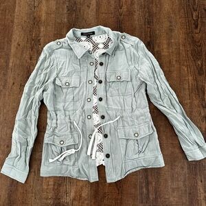 Jealous Tomato Mint Green Jacket with Lace Detail